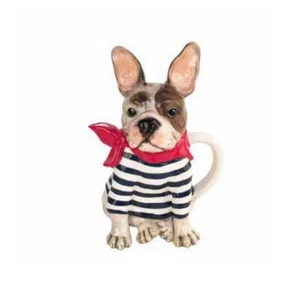 Blue Sky Collectable Kitchen Teapot French Bulldog China Tea Pot - Picture 1 of 1