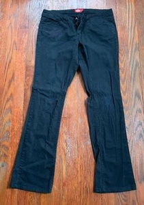 Dickies Size 13 Stylish Black Flare Pants - Comfortable Fit - Picture 1 of 9
