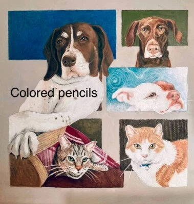 Retratos a lápiz de colores  Foto 1 de 4