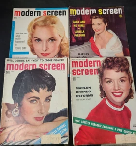 Vintage 1954 Modern Screen Magazines - Picture 1 of 7