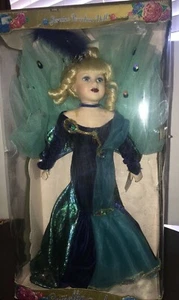 NIB VINTAGE COLLECTIBLE CAMELLIA GARDEN PORCELAIN DOLL 18" 1997 W/STAND & BOX - Picture 1 of 9