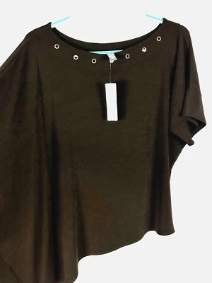 Top túnica Chicos 1 Travelers talla 8-10 marrón chocolate chispas ojal tejido cortina NUEVO Foto 1 de 4