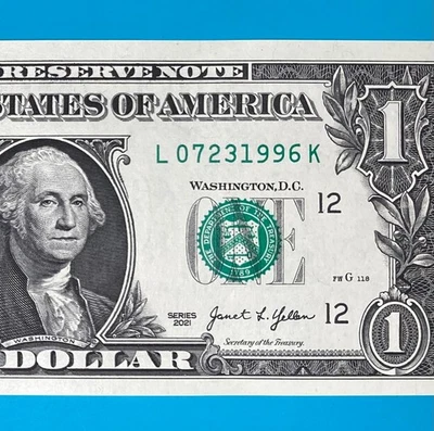 July 23, 1996 (L 07231996 K) BIRTHDAY Note $1 One Dollar Bill *UNC* - Image 1 of 4