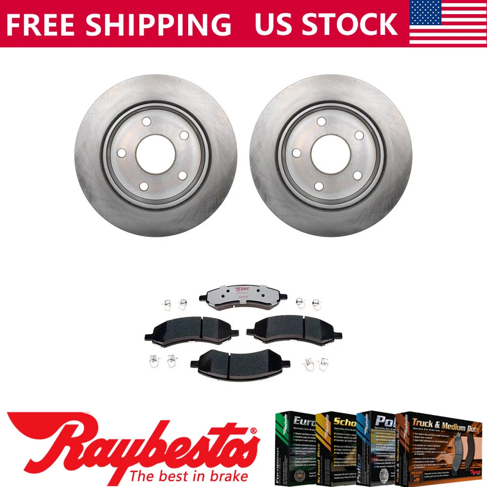 Kit de rotores de freno delanteros y pastillas de freno híbridas Raybestos para Dodge Dakota 2005-2010 Foto 1 de 4