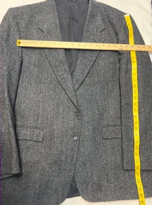 Farah Sakko Blazer Herren 46 L grau Fischgrät Tweed einfach belüftet - Bild 1 von 7