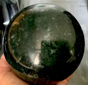 Crystal XL Black Viper Stone Sphere 2.441Kg Circ23cm.38.5cm Dia.12+cm approx BN - Picture 1 of 8