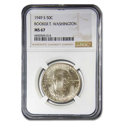 1949-S Booker T. Washington Half Dollar MS-67 NGC - Image 1 of 3