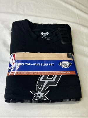 Nuevo Concepto Deportes San Antonio Spurs Camisa Pantalones Conjunto para Dormir Para Hombre Mediano E3 Foto 1 de 2