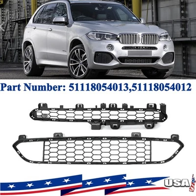 Front Upper Lower Bumper Grille For BMW X5 F15 2014-2018 W/M PKG 51118054012/3 Foto 1 de 4
