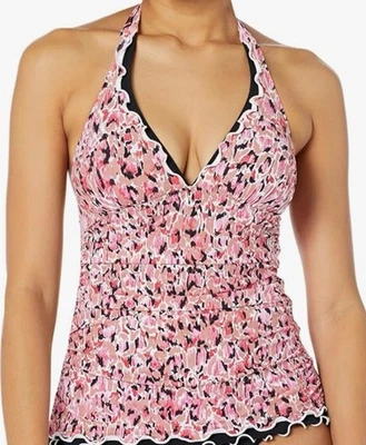 GOTTEX Womens Size 6 Pink/ Multicolor Bikini Swim Top Skirt - Image 1 of 4