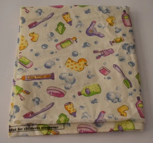 Cotton Flannel Fabric RUBBER DUCKY duck bath time bubbles 1/2 yard x 45" - Picture 1 of 2