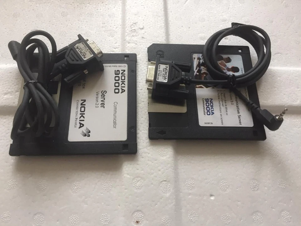 FOR NOKIA 9000 COMMUNICATOR, NOKIA FL0PPY DISK, AND DATA CABLE DLR-1,AS PICTURED - Image 1 of 1