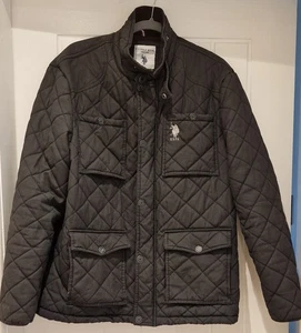 Polo Assn Black Quilted Mens Jacket size UK L - Picture 1 of 5
