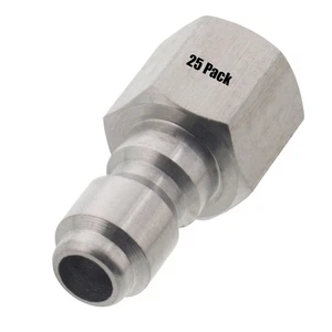 (25) 1/4" FPT Female Stainless Steel Plug Quick Connect Coupler Pressure Washer - Picture 1 of 2