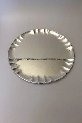 Bandeja Redonda Georg Jensen Plata de Ley Nº 519A Foto 1 de 4