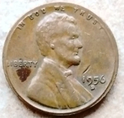 Wheat Penny 1956 D Broad Struck Error - Image 1 of 4