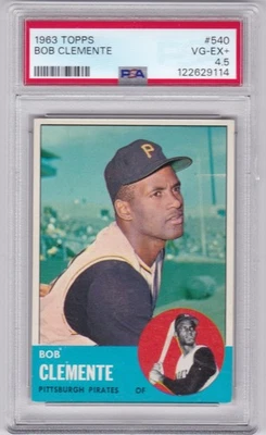 PD: 1963 Topps Baseball Card #540 Roberto Clemente Pittsburgh Pirates - PSA 4.5 - Image 1 of 2