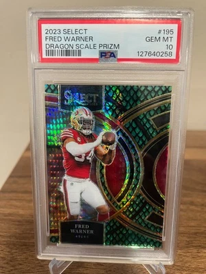 FRED WARNER 2023 SELECT DRAGON SCALE PRIZM /99 PSA 10 LOW POP - Image 1 of 2