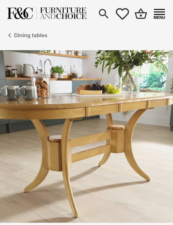 Townhouse Extending Dining Table Natural Oak SolidHardwood by FURNITURE & CHOICE - Image 1 of 4