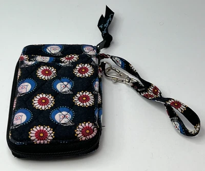 Vera Bradley Night Owl Todo en Uno Cremallera Alrededor Identificación Billetera Muñequera Foto 1 de 4