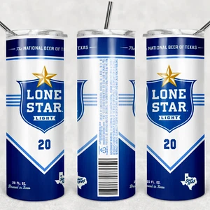 VASO LIGERO LONE STAR - Incluye un vaso, tapa y paja aislados de metal de 20 oz - Imagen 1 de 3