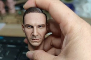 1:6 Ralph Fiennes Head Carved WWII Soldier Commander Head Model For 12" Doll Toy - Picture 1 of 3