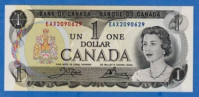 Canada $1 1973 BC-46bA / P-85c QE II aUNC/UNC REPLACEMENT NOTE  EAX2090629 - Image 1 of 3