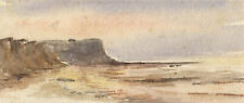 M. Conway, Runton Cliffs, Norfolk – Original 1880s watercolour painting