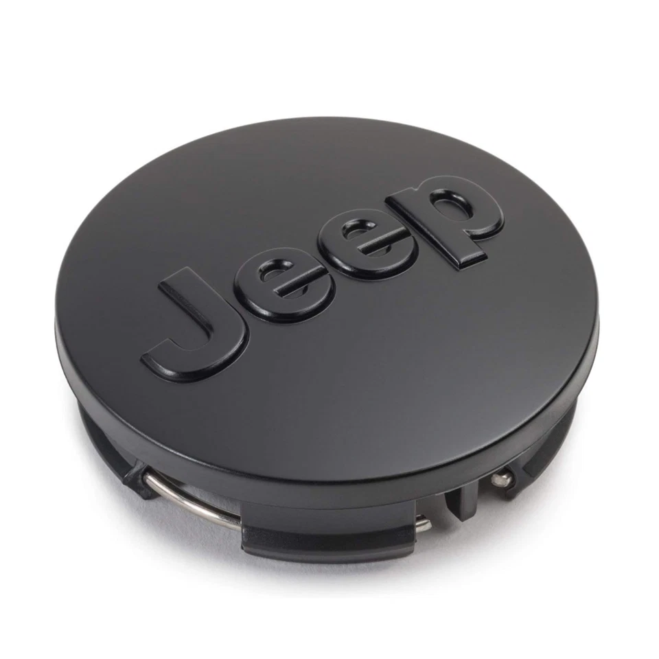 Tapa central de rueda Mopar Jet negra original OEM para Jeep Cherokee Compas Gladiator Foto 1 de 1