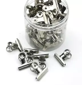 48PCS Bulldog Clips Silver 1.25 Inches,Mini Binder Clips,Metal Paper Clips - Picture 1 of 12