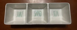 Rae Dunn SURF-SAND-SEA 3 divided compartment tray- 100% Melamine NEW - Picture 1 of 5