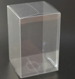 10* 15x15cm Bomboniere favour clear PVC LARGE wedding gift cup cake product box - Picture 1 of 11