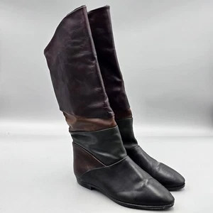 Women Size 8.5 M US Made Vintage 80s GUC Dexter Multicolor Buttery Leather Boots - Picture 1 of 12