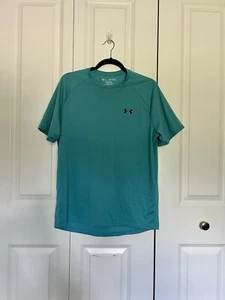 Under Armour THE TECH TEE Men's Size Medium Tee Shirt Short Sleeve - Aqua Blue - Picture 1 of 11