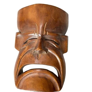 MÁSCARA Colgante de Pared de Colección Madera Tallada Actor de Teatro TRAGEDIA - Imagen 1 de 6