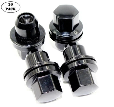 20 tuercas de repuesto para arandela hexagonal Range Rover 1,85" 22 mm negro brillante OEM Foto 1 de 4