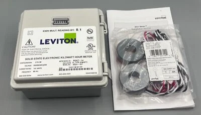 Leviton MDNCT-1xx Dual Element Watt Hour Meter 6S201-D01 Solid State Submeter - Image 1 of 4