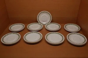 Corelle weiß & grün Frühlingsblüte Crazy Daisy Untertassen Menge 4 - Bild 1 von 6