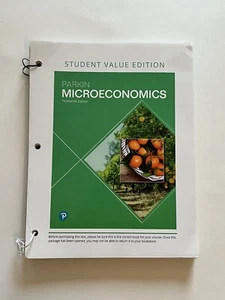 Parkin Microeconomics Loose Leaf Pages Student Value Edition Thirteenth 13th - Imagen 1 de 2