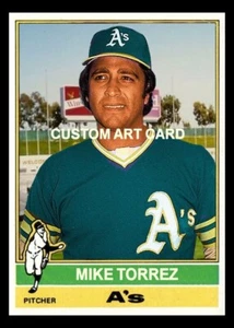 Mike Torrez Oakland Athletics A's 1976 Custom Made Baseball Art Card - Picture 1 of 2