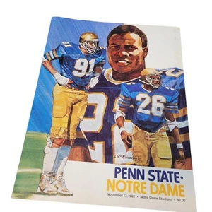 Vtg 1982 Notre Dame vs Penn State College Football Program Stadium Nov 13 80's - Picture 1 of 9