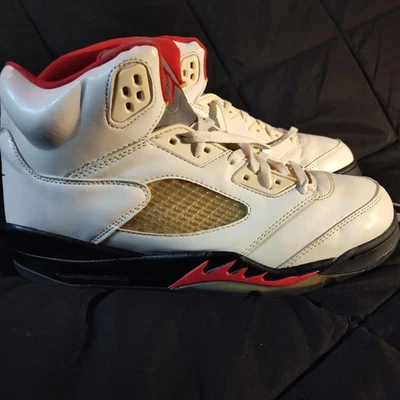 Talla 11 - Air Jordan 5 Retro 2000 Blanco Rojo Fuego Foto 1 de 4