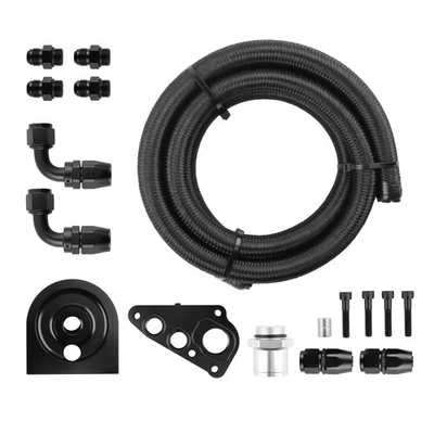 Kit de reubicación de filtro de aceite para Ford Mustang GT F150 4,6 L 5,4 L V8 1996-2010 negro Foto 1 de 4