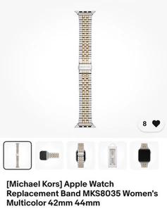 Michael Kors Apple Watch Band MKS8035 38/40/41-42-44mm Two-Tone Stainless Band - Zdjęcie 1 z 5
