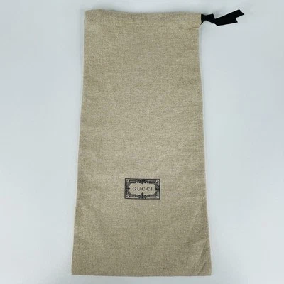 Auténtica bolsa antipolvo Gucci beige con cordón 17”x 8” para almacenamiento de viaje Foto 1 de 4
