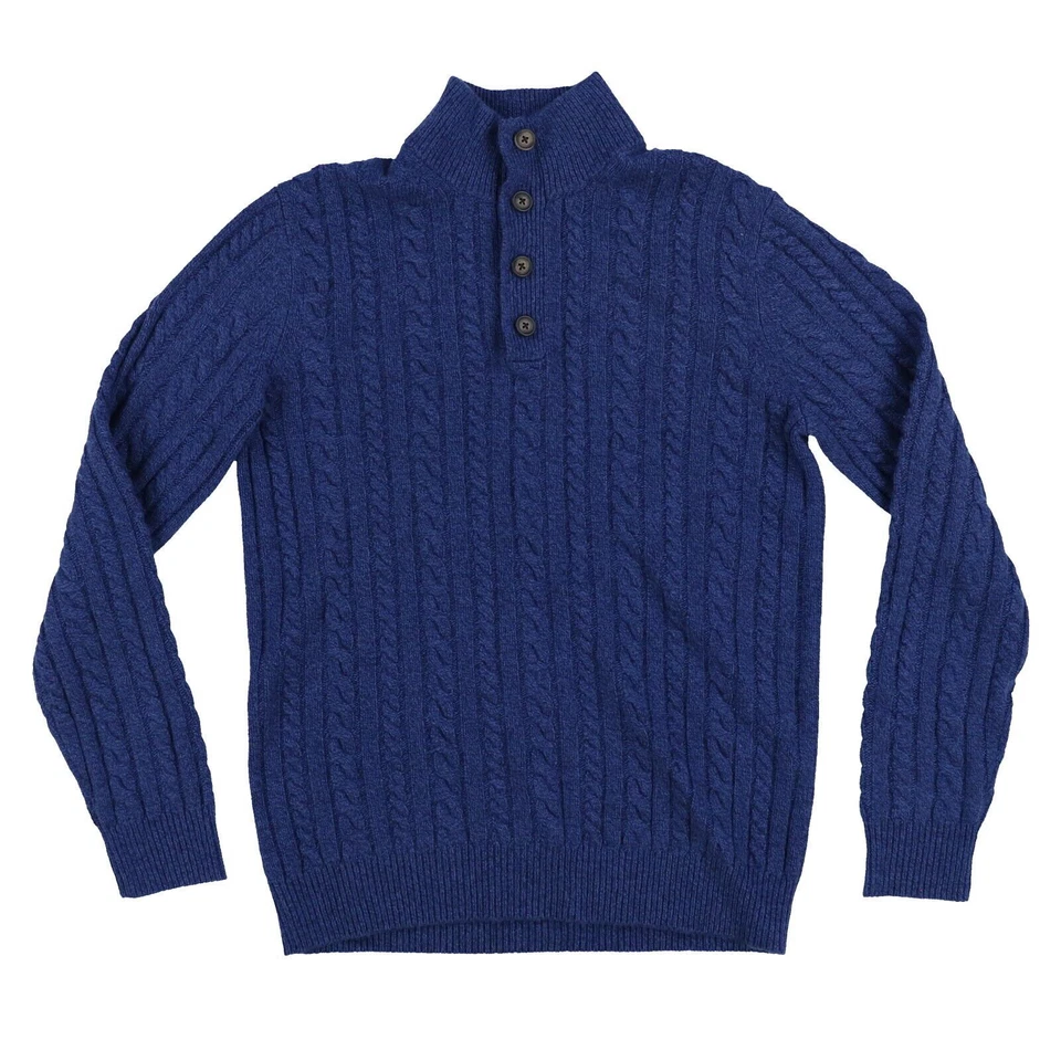 Мужской магазин Bloomingdale's мужской свитер половина кнопки кабель вязаный пуловер новый - Изображение 1 из 1