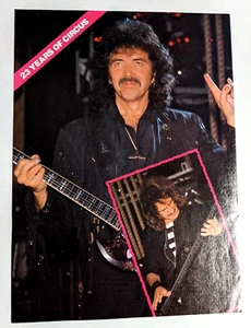 BLACK SABBATH / TONY IOMMI LIVE / REVISTA TESLA PÁGINA COMPLETA PINUP RECORTE DE PÓSTER - Imagen 1 de 3