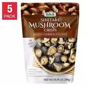 DJ&A SHIITAKE MUSHROOM CRISPS SNACK CHIPS DRIED FUNGI SHROOM DJ & A 5 BAGS 3LBS+ - Picture 1 of 5