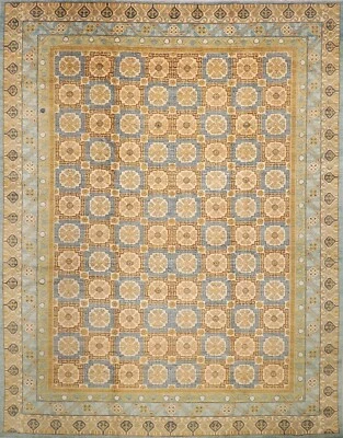 9 x 12 ft Tribal Area Rug Afghan Hand Knotted Veg Dye Wool Living Room Rug - Image 1 of 4