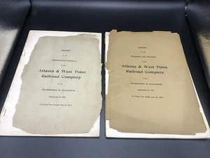 1896 & 1899 Atlanta & West Point Railroad Company Aktionäre Bericht Bücher 40 Seiten - Bild 1 von 2